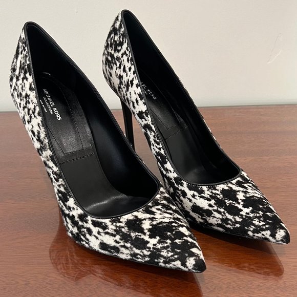 NIB Michael Kors Collection Gretel Speckled Pony Print Calf Hair Pump - Picture 4 of 16